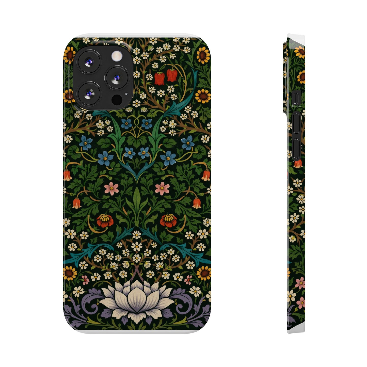 Slim Phone Case — Vintage Floral William Morris Style Pattern