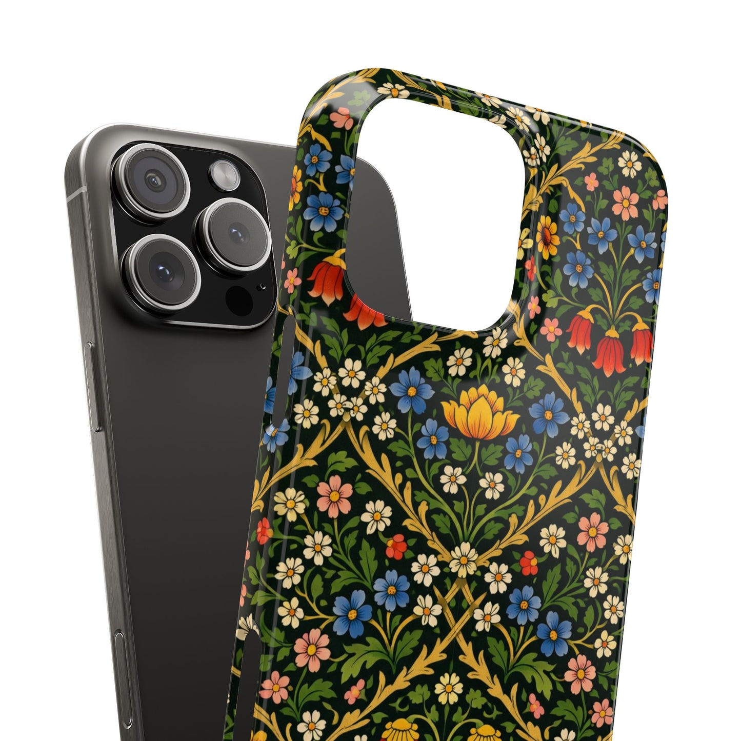 Slim Phone Case — Vintage William Morris Floral Pattern