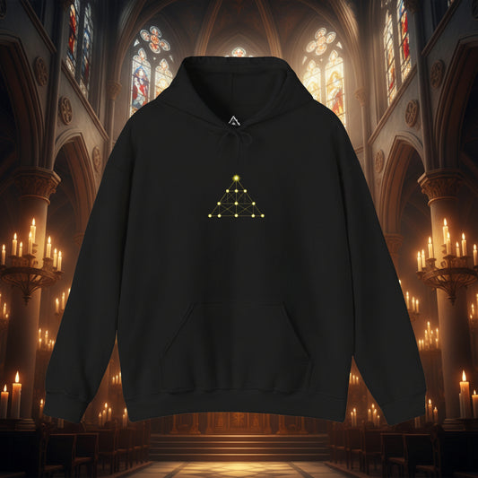 Tetractys unfolding of unity into multiplicity Hoodie