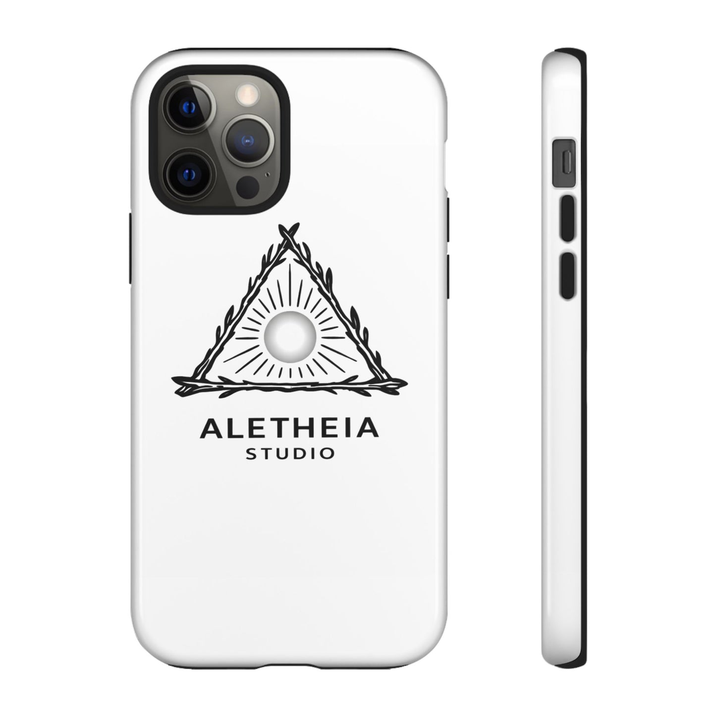 Aletheia Studio Sun Triangle Phone Case — Protective Tough Phone Case with Minimalist Logo