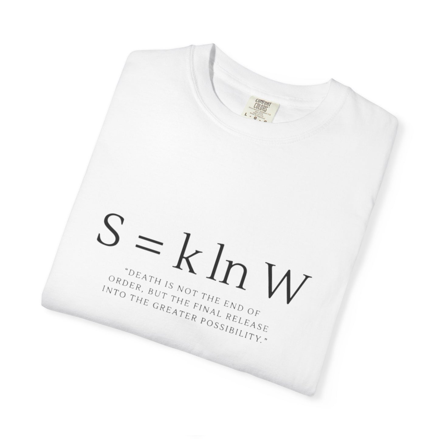 S = k ln W — Boltzmann Entropy Formula T-Shirt