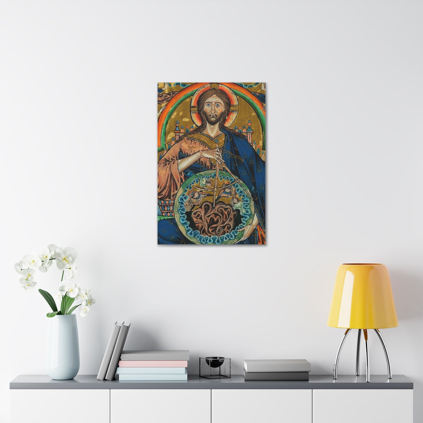 Religious Icon Canvas Print — Christ Pantokrator Stretched 1.5"