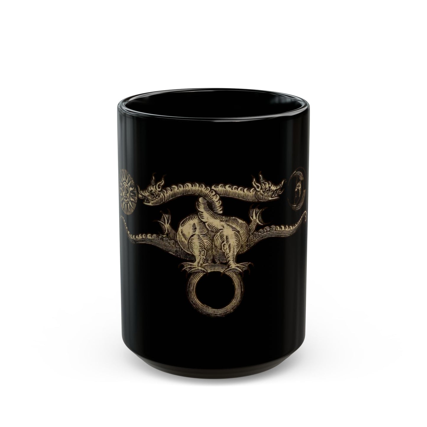 Dragon Ouroboros Black Mug — The Eternal Serpent