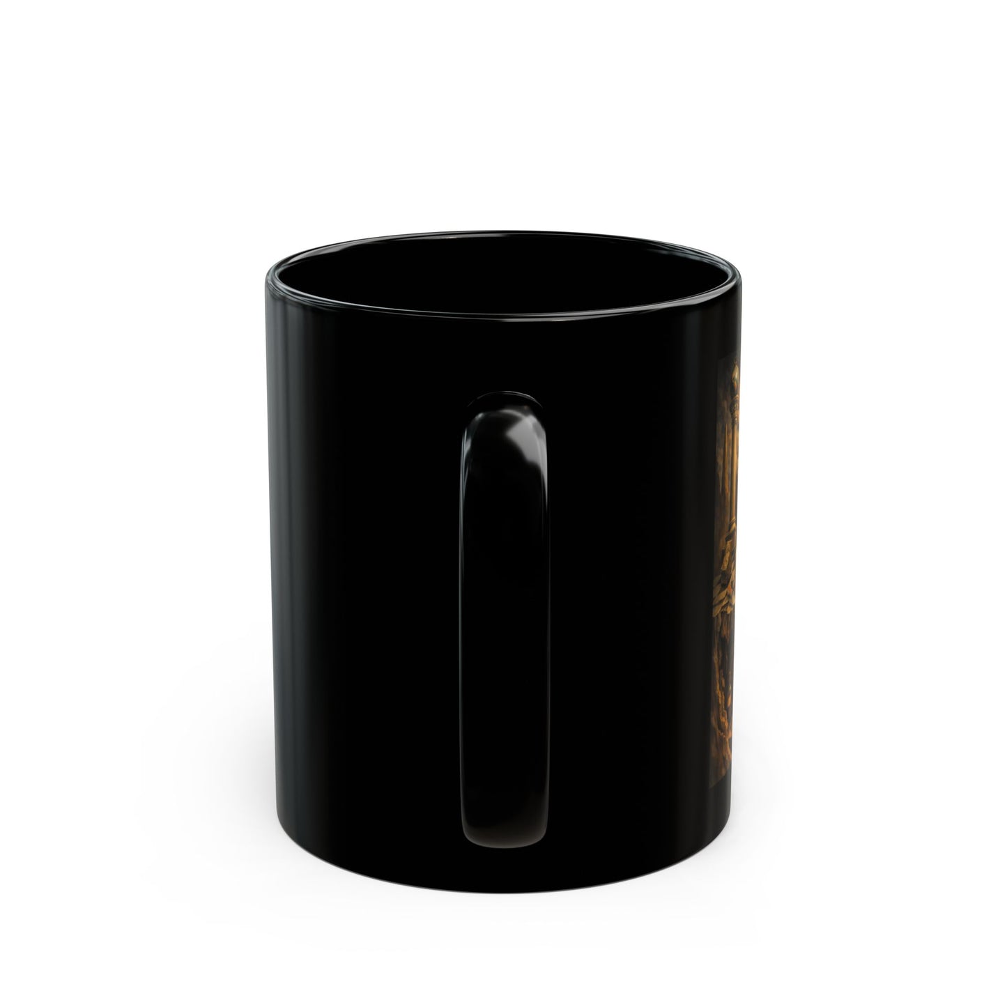 Masonic Third Degree Symbolism — Black Ceramic Mug
