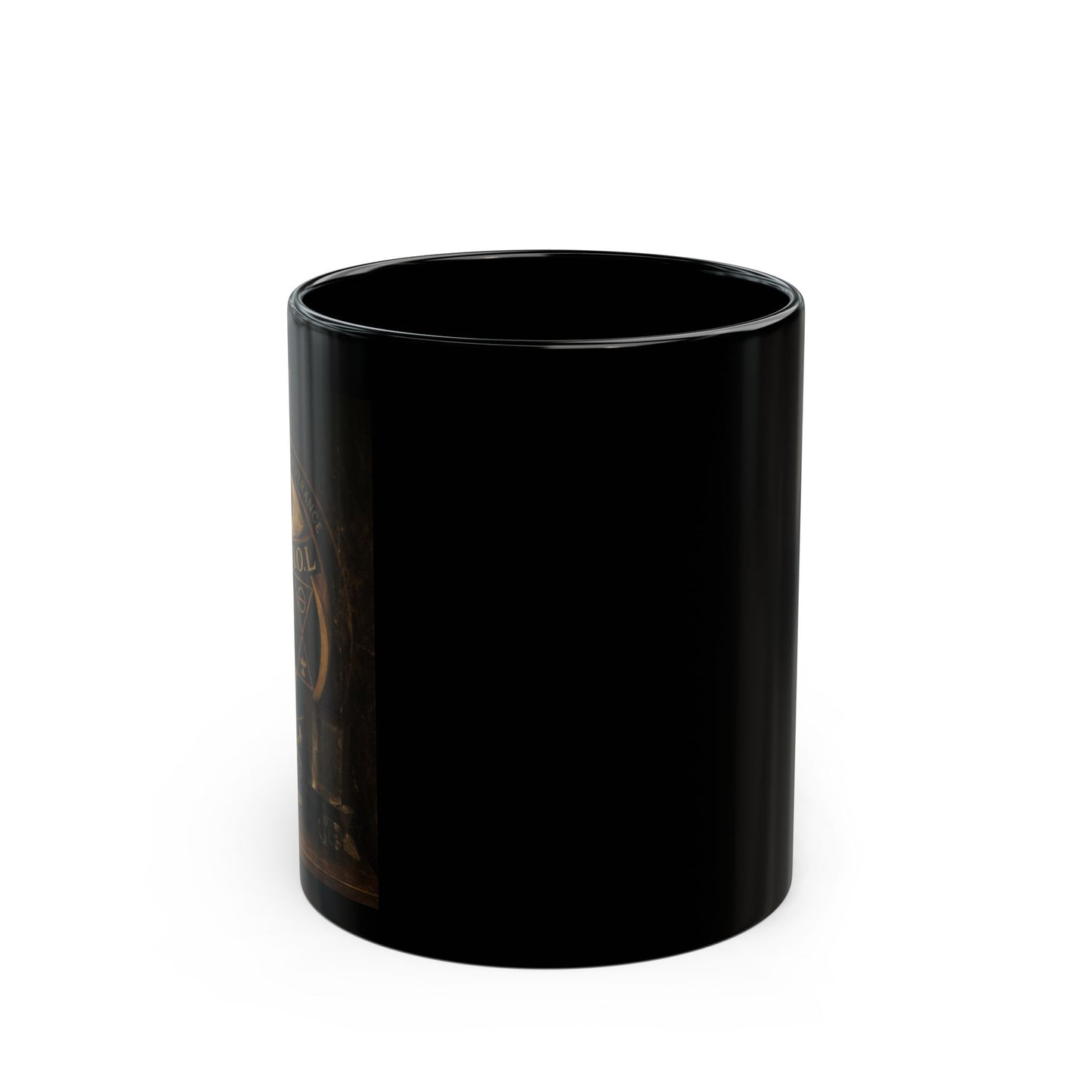 Masonic Chamber of Reflection Black Ceramic Mug — 11oz & 15oz
