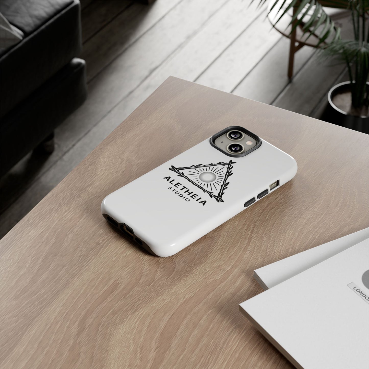 Aletheia Studio Sun Triangle Phone Case — Protective Tough Phone Case with Minimalist Logo