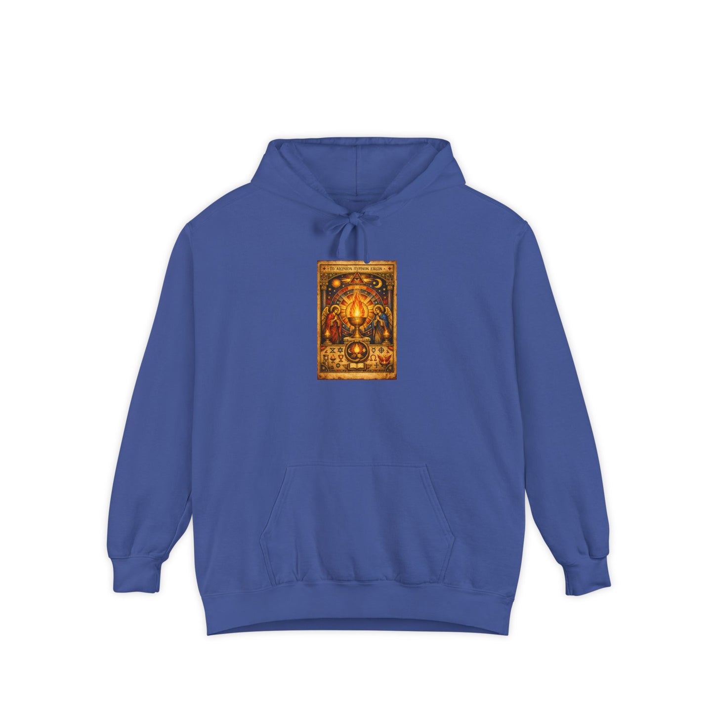 Tarot Sun Card Hoodie — Mystical Golden Tarot Graphic Hooded Sweatshirt