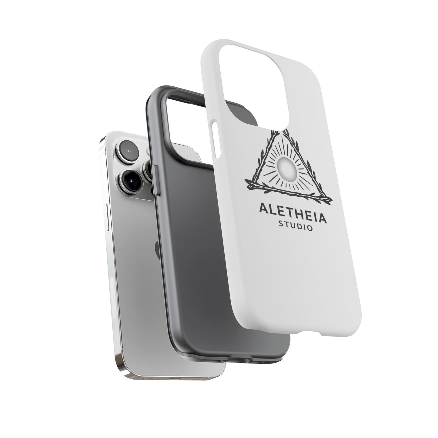 Aletheia Studio Sun Triangle Phone Case — Protective Tough Phone Case with Minimalist Logo