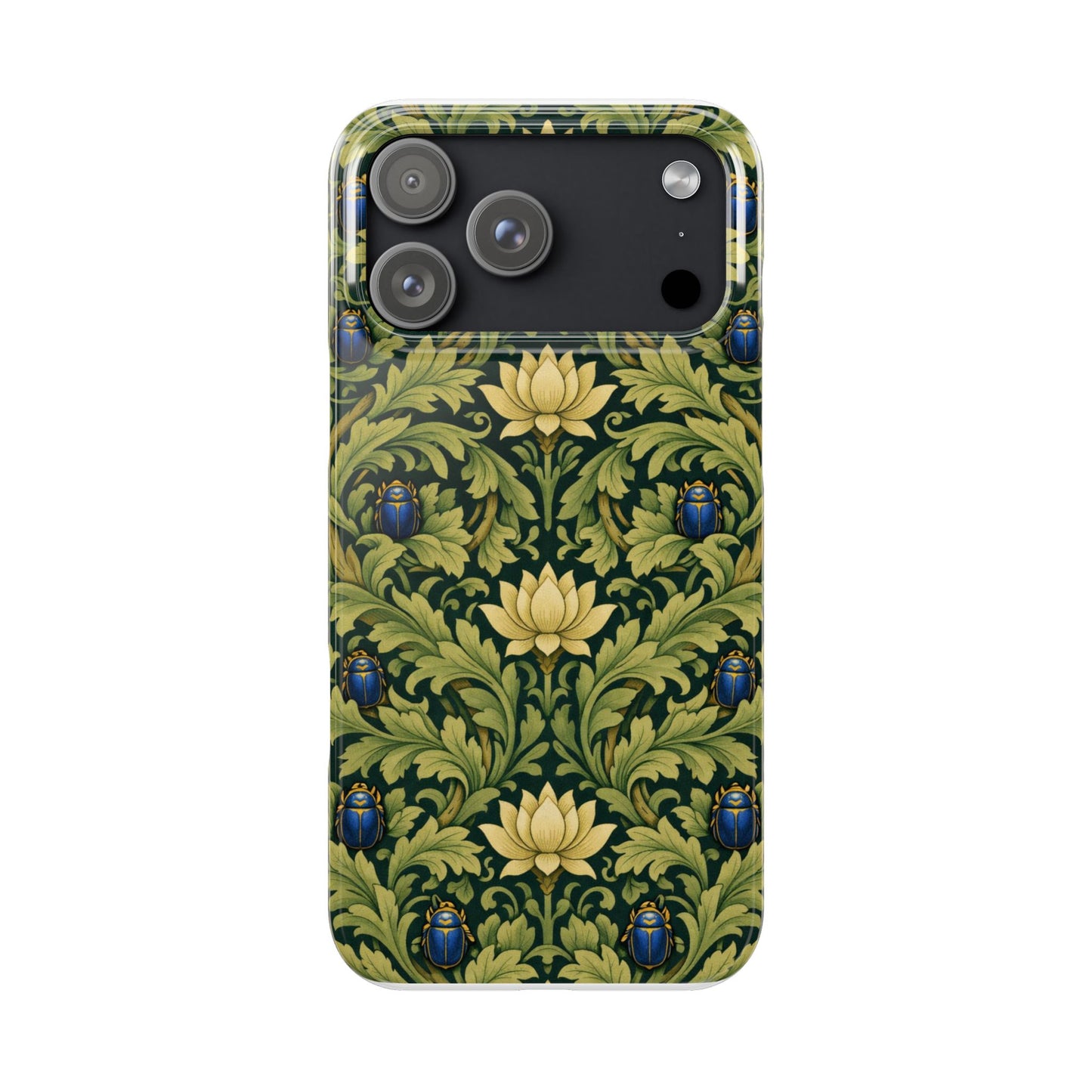 Vintage William Morris Green Lotus & Beetle Slim Phone Case