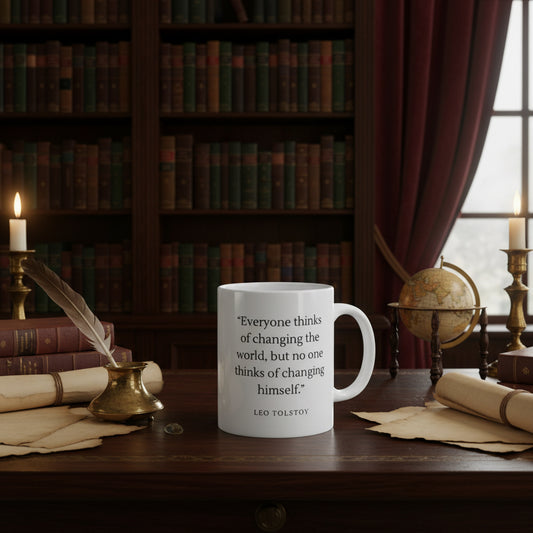 Leo Tolstoy Quote Mug | Inspirational Literary Coffee Mug