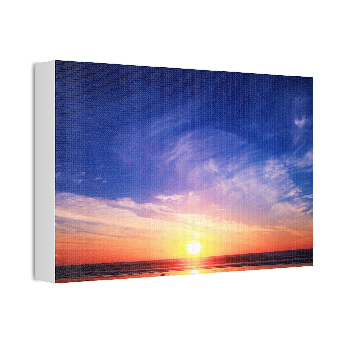 Sunset Ocean Horizon Canvas, Stretched 1.5"