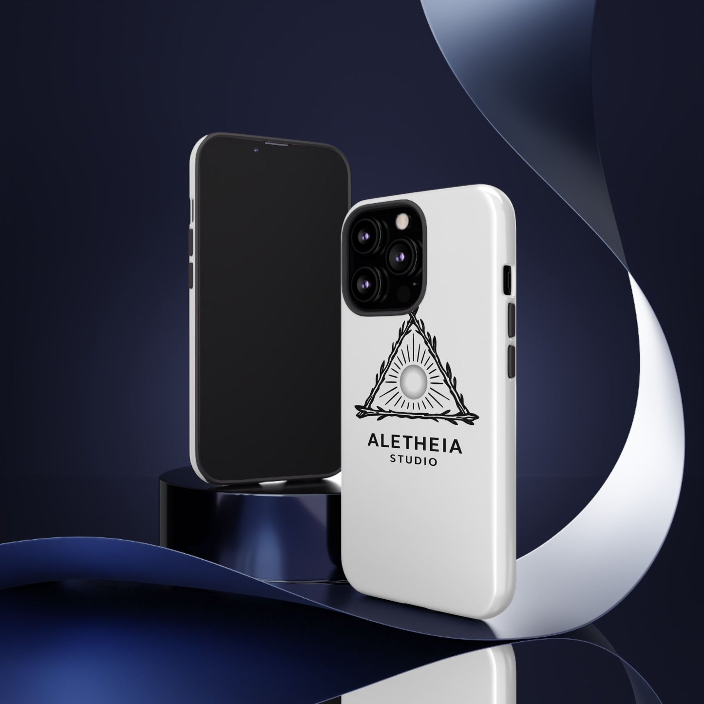Aletheia Studio Sun Triangle Phone Case — Protective Tough Phone Case with Minimalist Logo