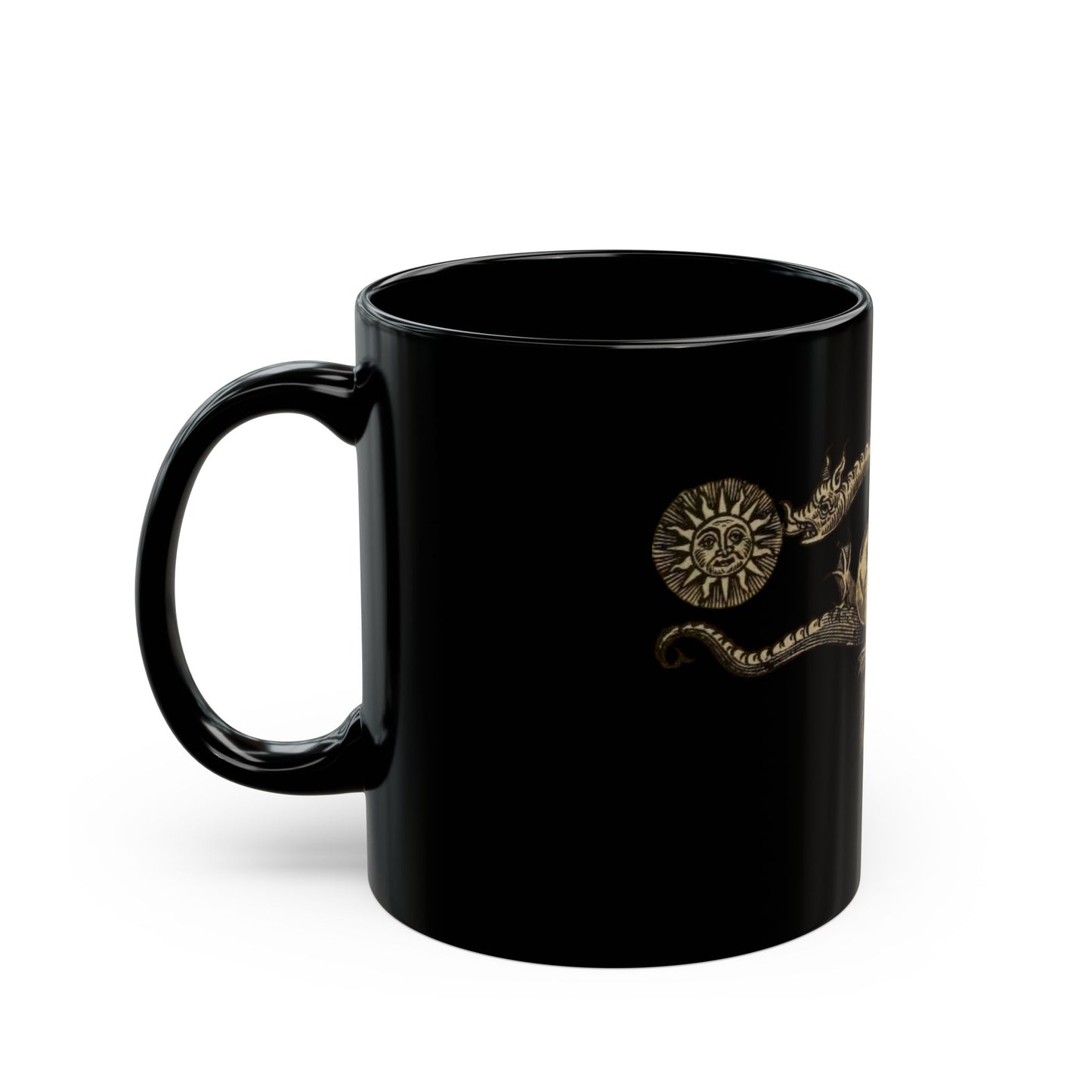 Dragon Ouroboros Black Mug — The Eternal Serpent