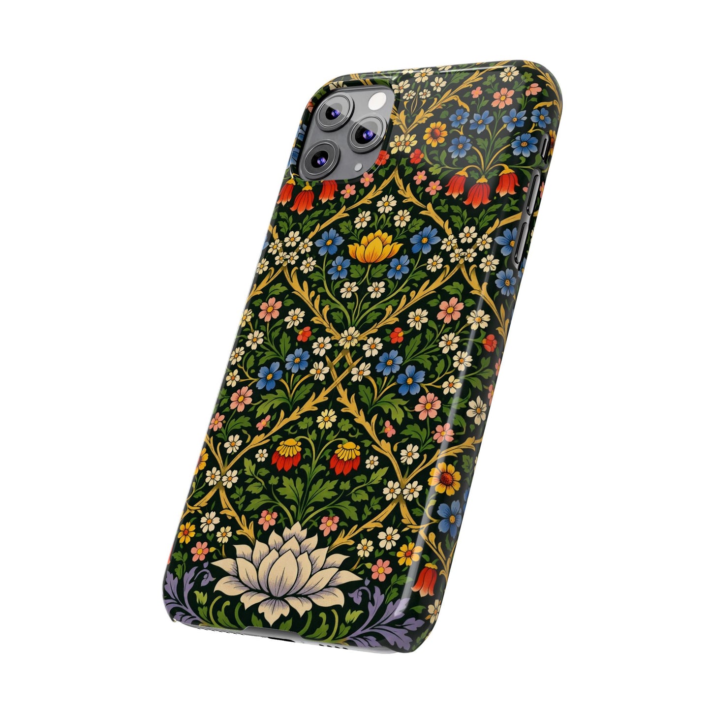 Slim Phone Case — Vintage William Morris Floral Pattern