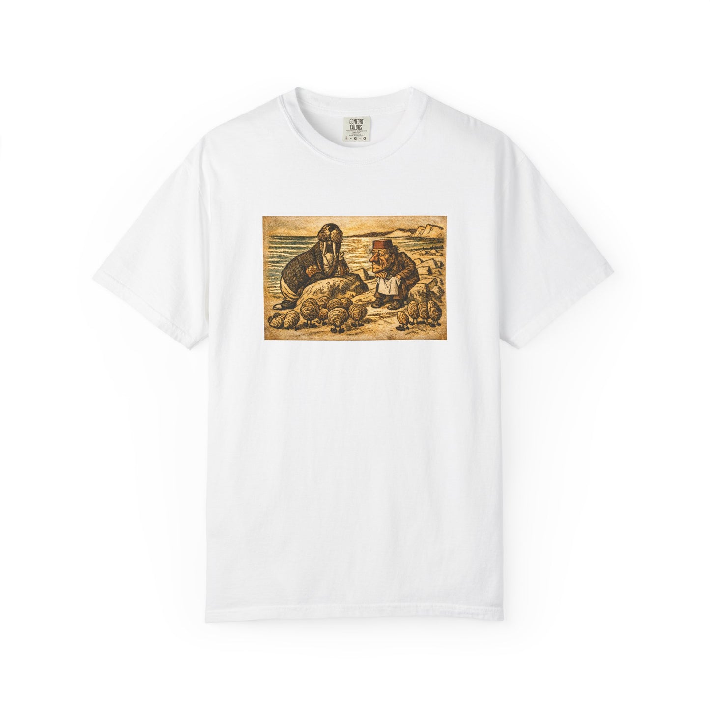 The Walrus and the Carpenter Illustration T-Shirt — Nautical Beach Crew Tee