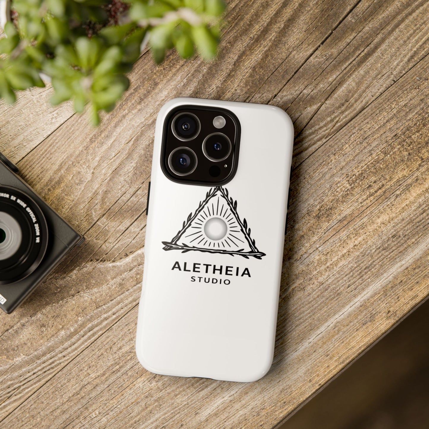 Aletheia Studio Sun Triangle Phone Case — Protective Tough Phone Case with Minimalist Logo