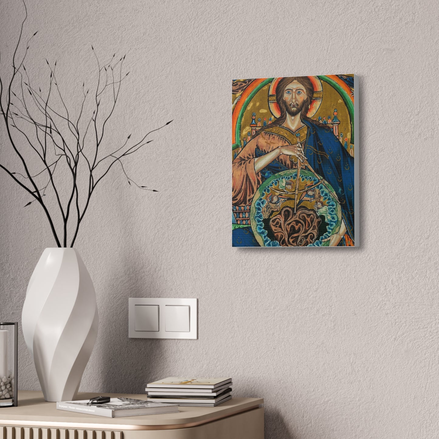Religious Icon Canvas Print — Christ Pantokrator Stretched 1.5"