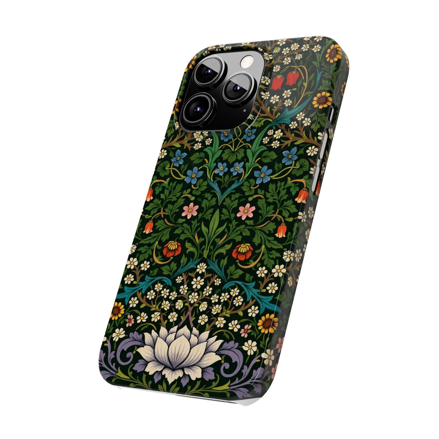 Slim Phone Case — Vintage Floral William Morris Style Pattern