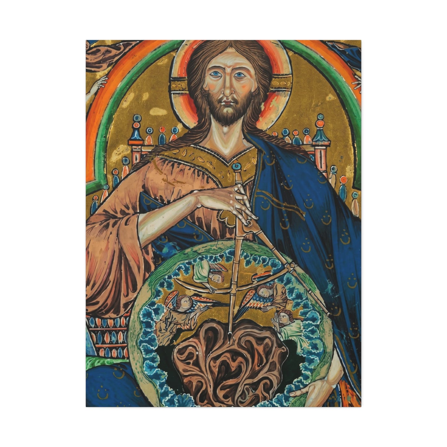 Religious Icon Canvas Print — Christ Pantokrator Stretched 1.5"