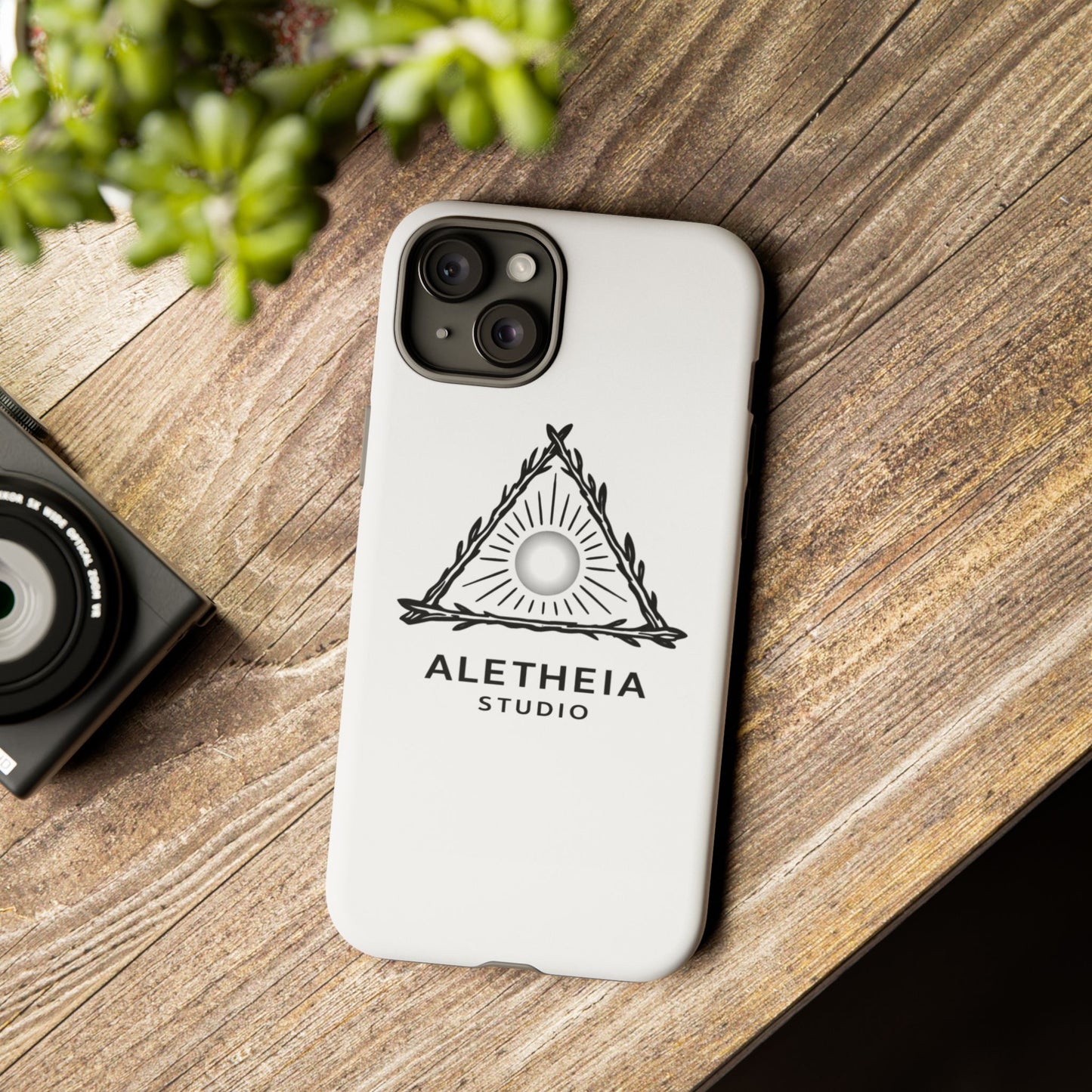 Aletheia Studio Sun Triangle Phone Case — Protective Tough Phone Case with Minimalist Logo