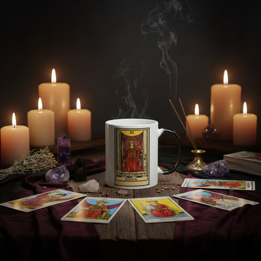 Tarot Justice Color-Changing Mug, 11oz