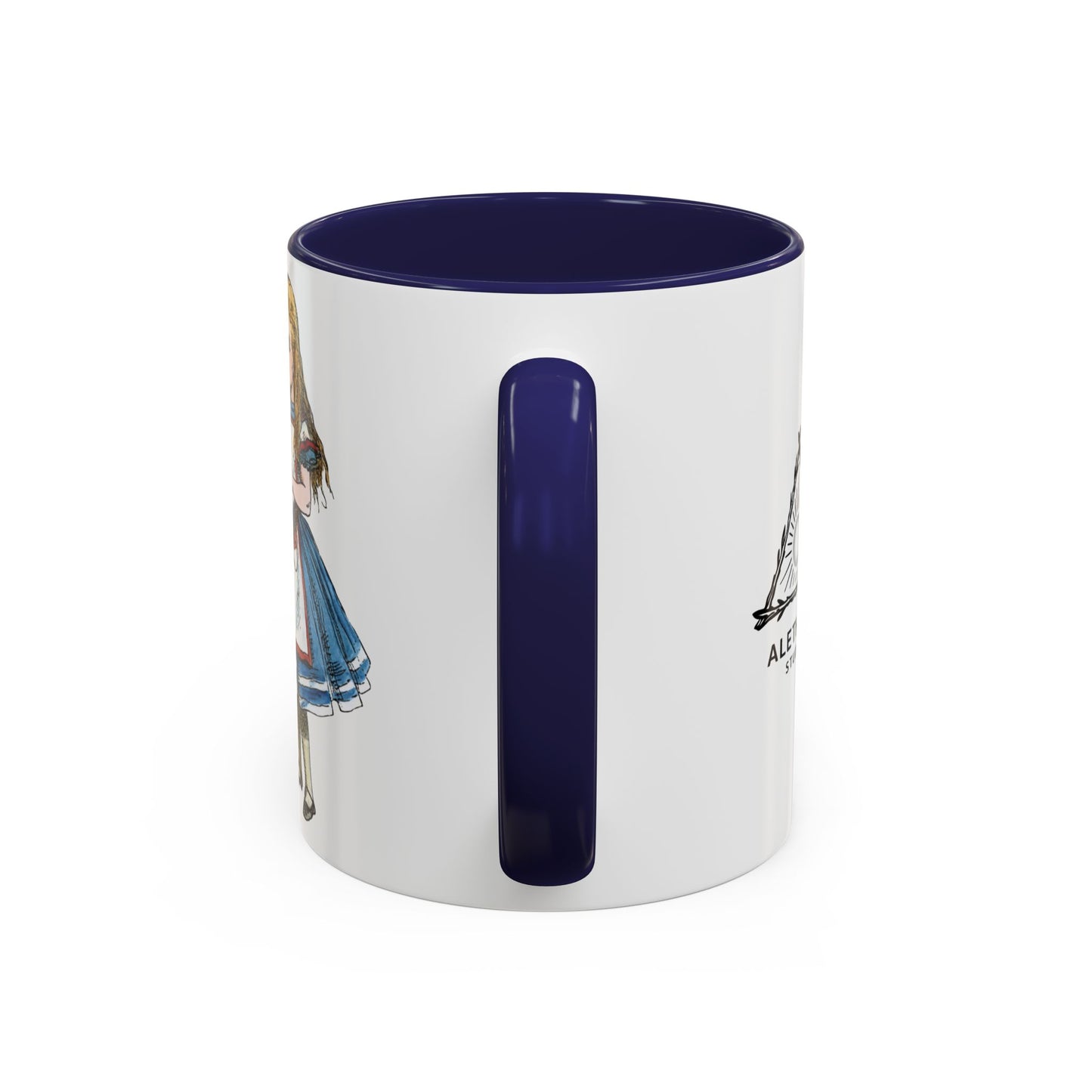 Alice in Wonderland Accent Coffee Mug – Vintage Alice Illustration (11/15 oz)