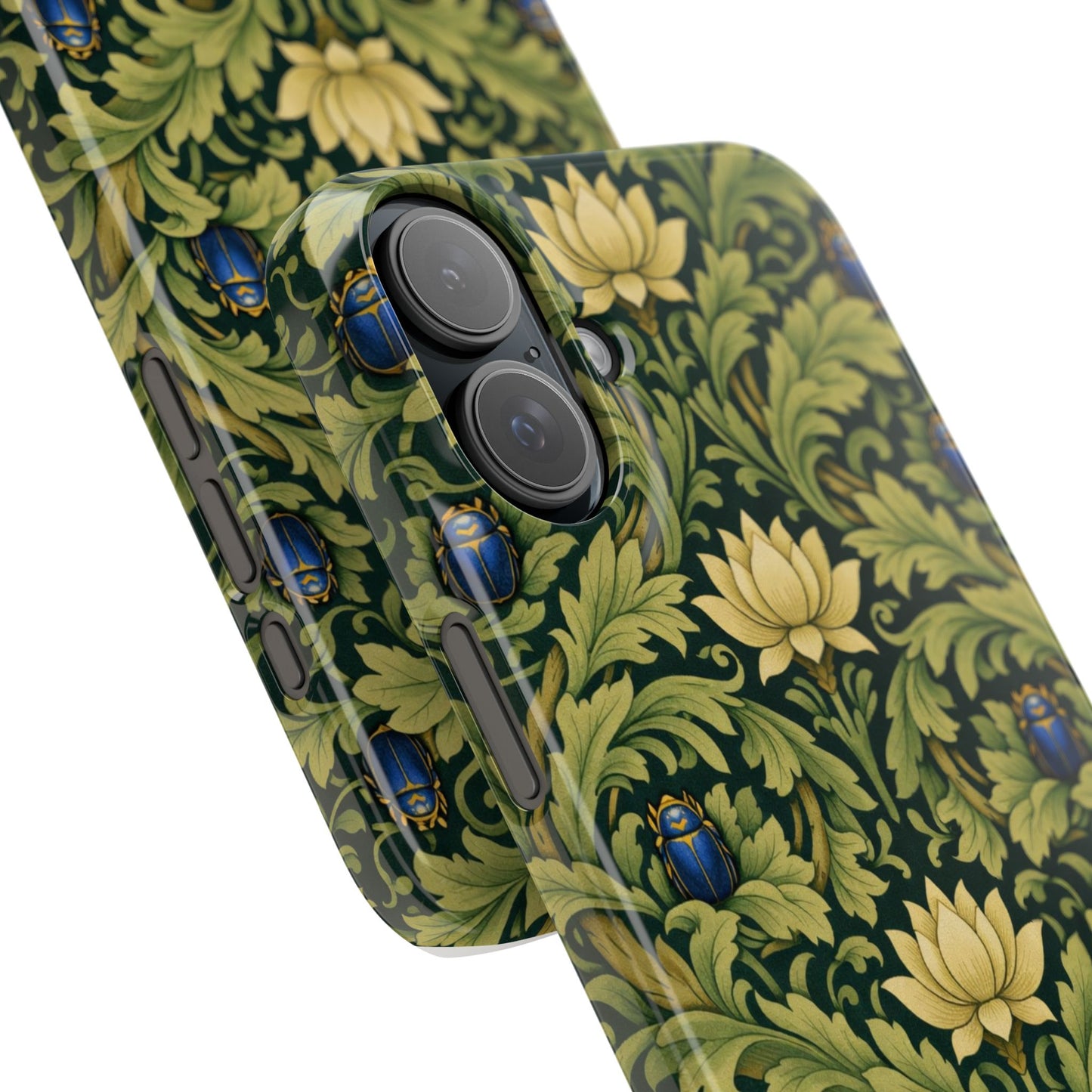 Vintage William Morris Green Lotus & Beetle Slim Phone Case