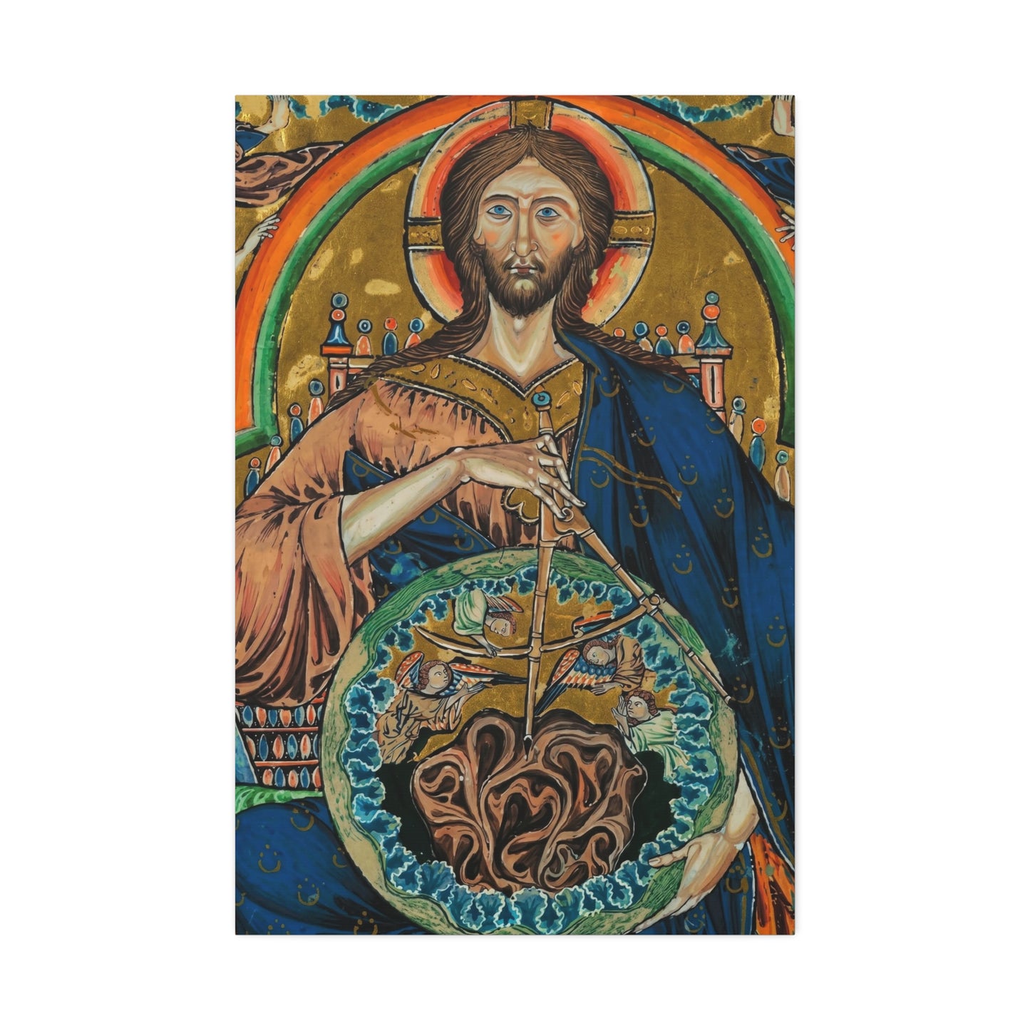 Religious Icon Canvas Print — Christ Pantokrator Stretched 1.5"