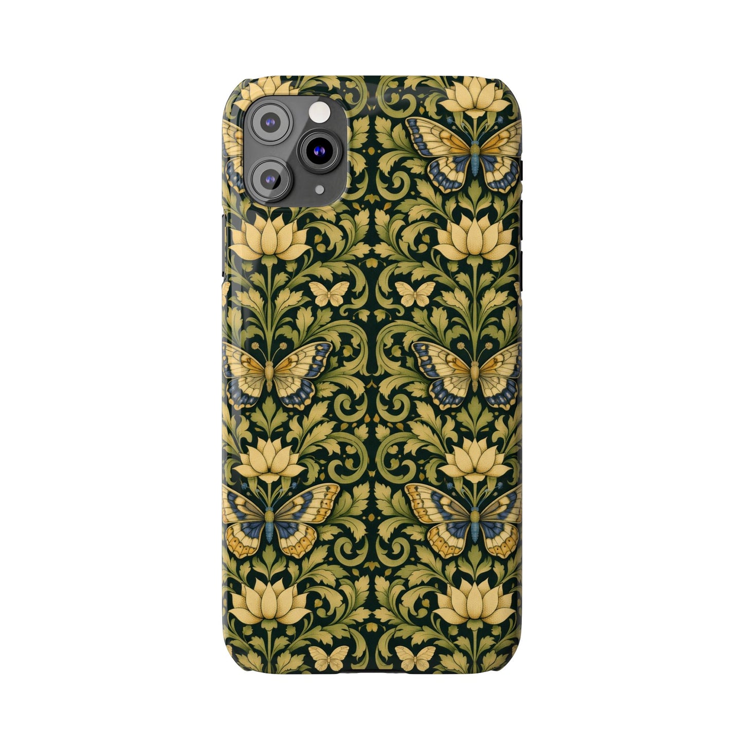 Victorian Butterfly Slim Phone Case — Vintage Floral Pattern