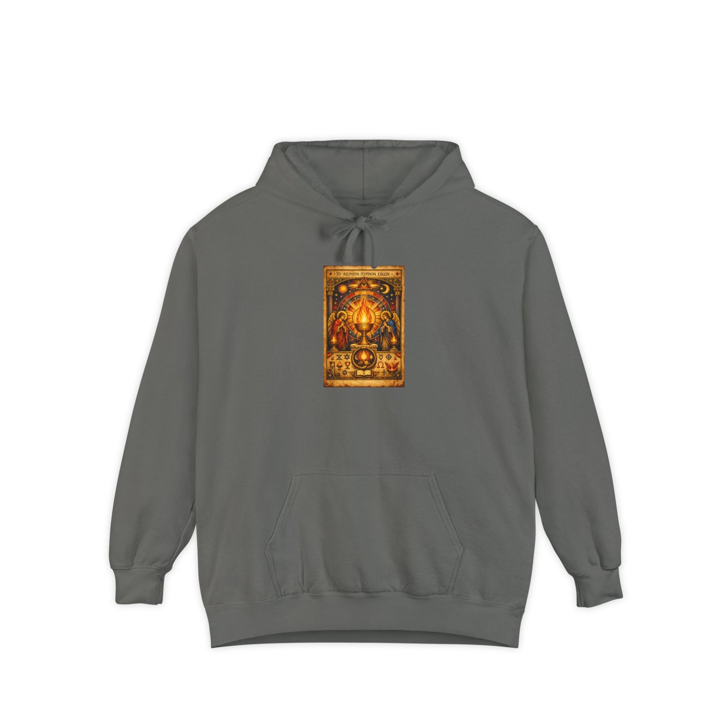 Tarot Sun Card Hoodie — Mystical Golden Tarot Graphic Hooded Sweatshirt