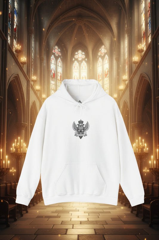 Double Headed Eagle Hoodie — Aletheia Crest Emblem Pullover