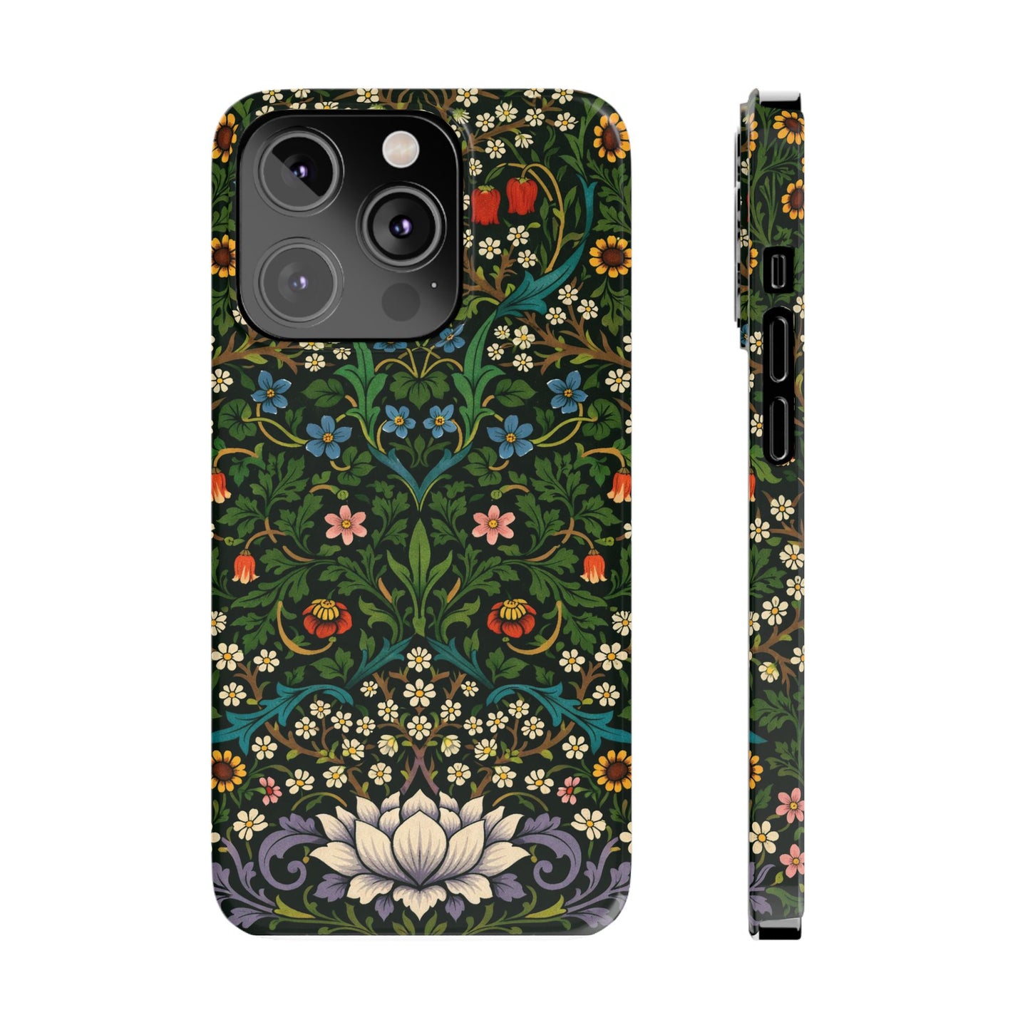 Slim Phone Case — Vintage Floral William Morris Style Pattern