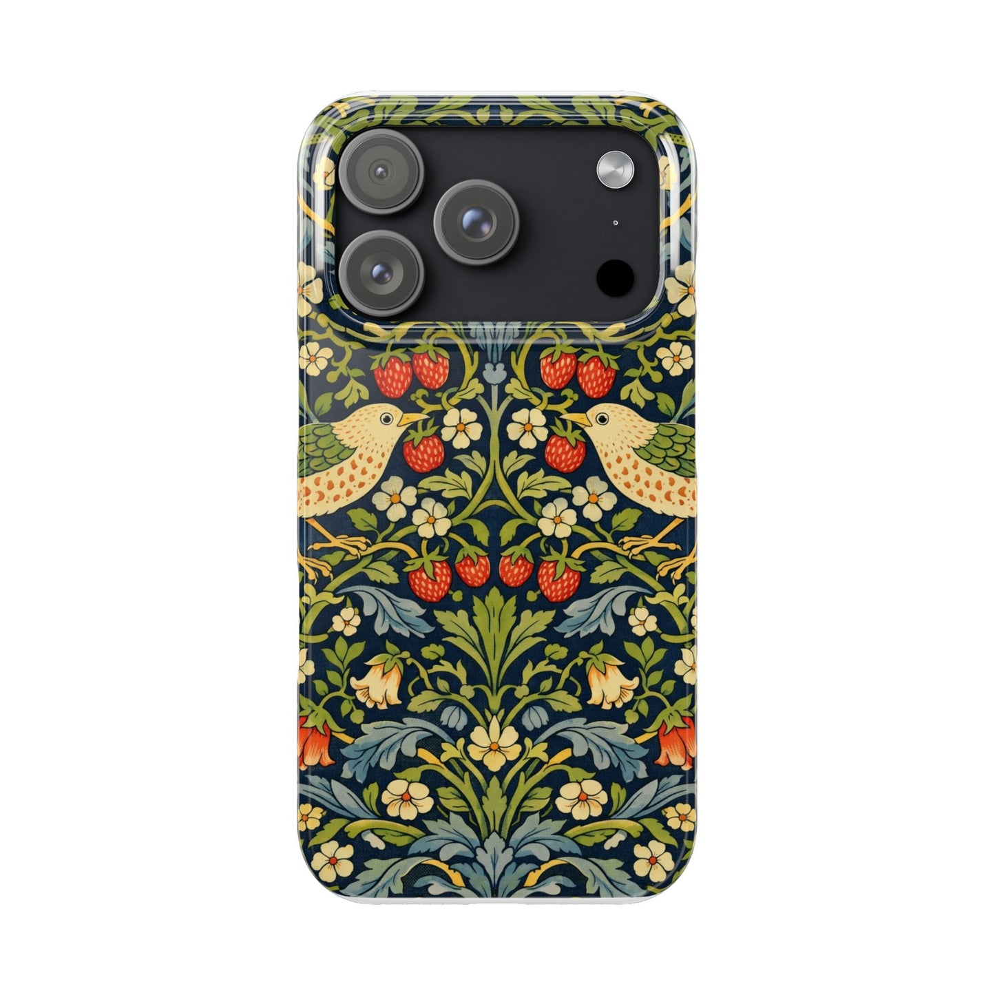 Slim Phone Case — Vintage William Morris Strawberry Thief Floral Pattern