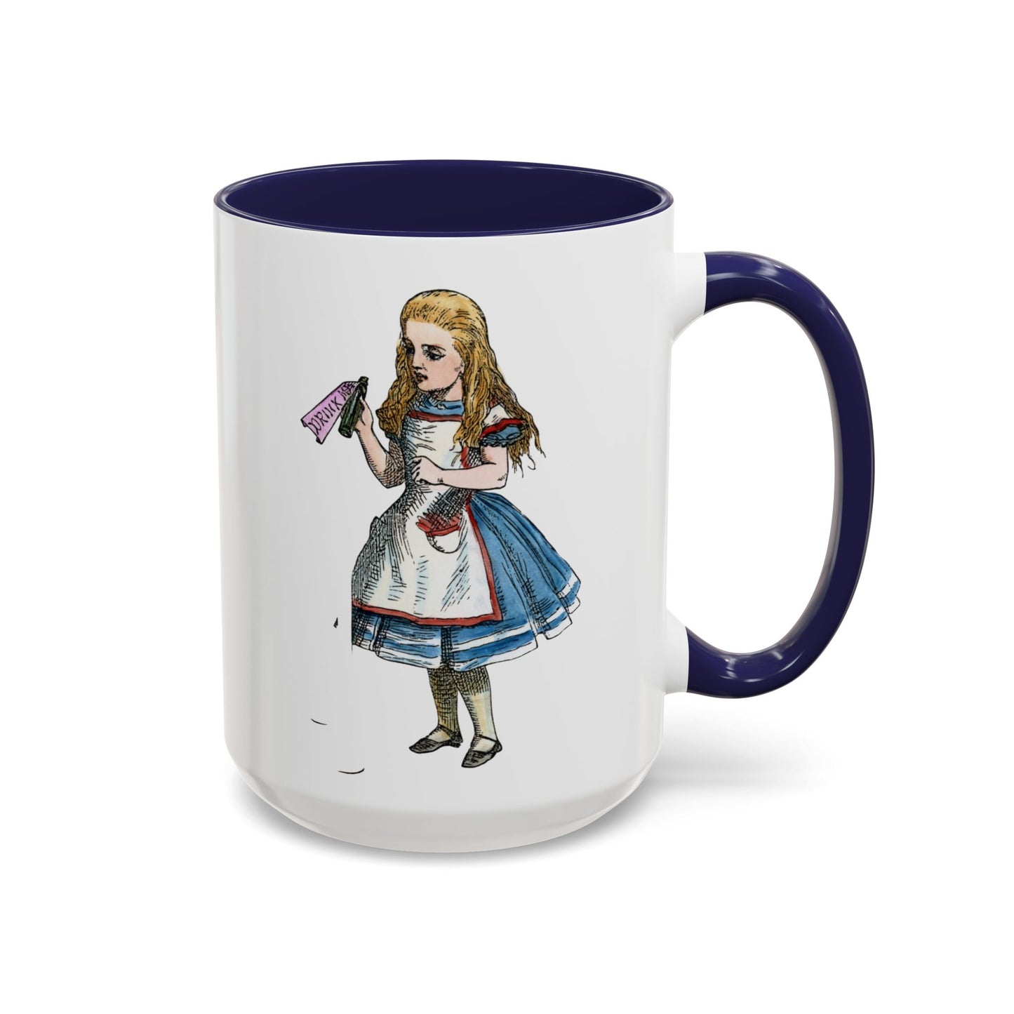 Alice in Wonderland Accent Coffee Mug – Vintage Alice Illustration (11/15 oz)