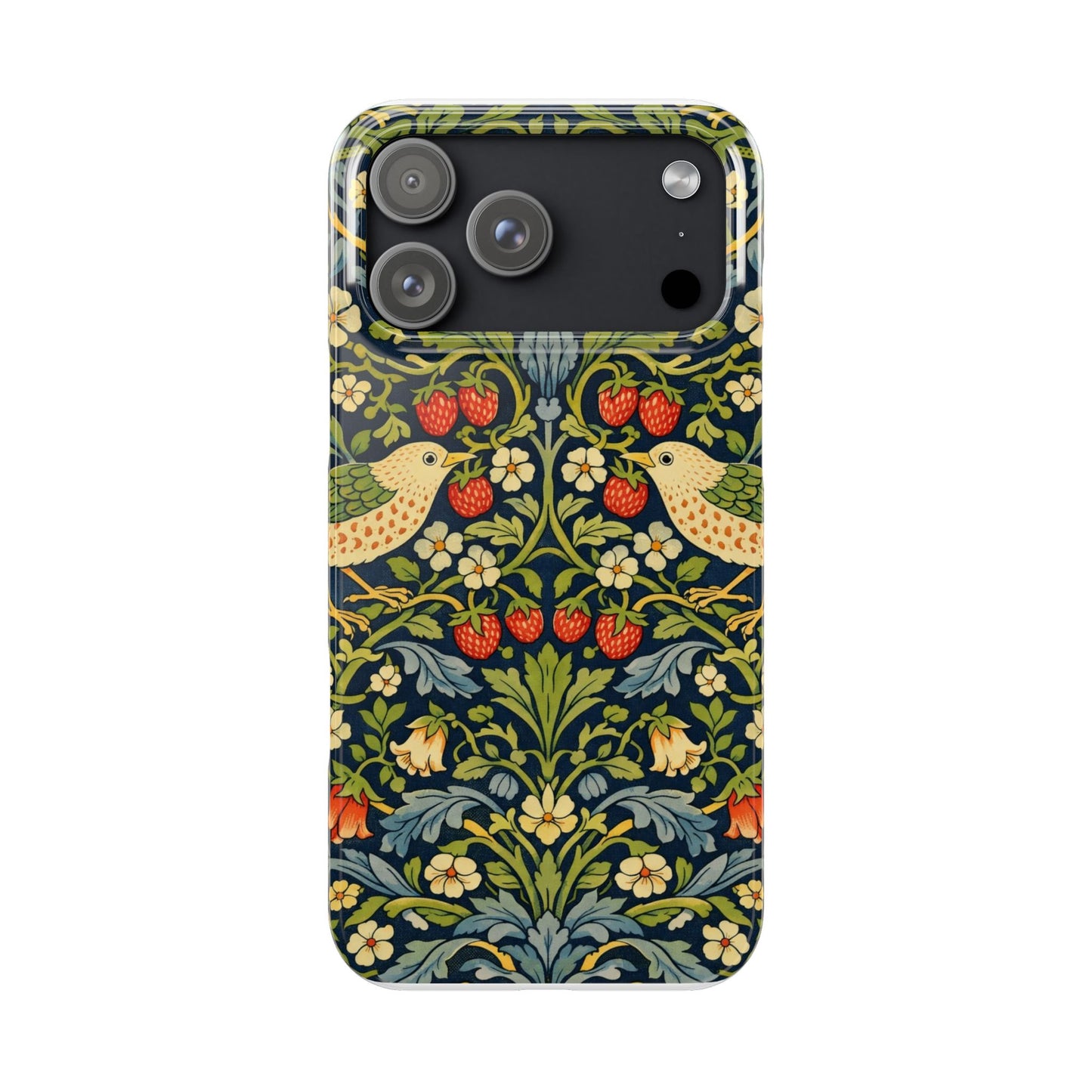 Slim Phone Case — Vintage William Morris Strawberry Thief Floral Pattern