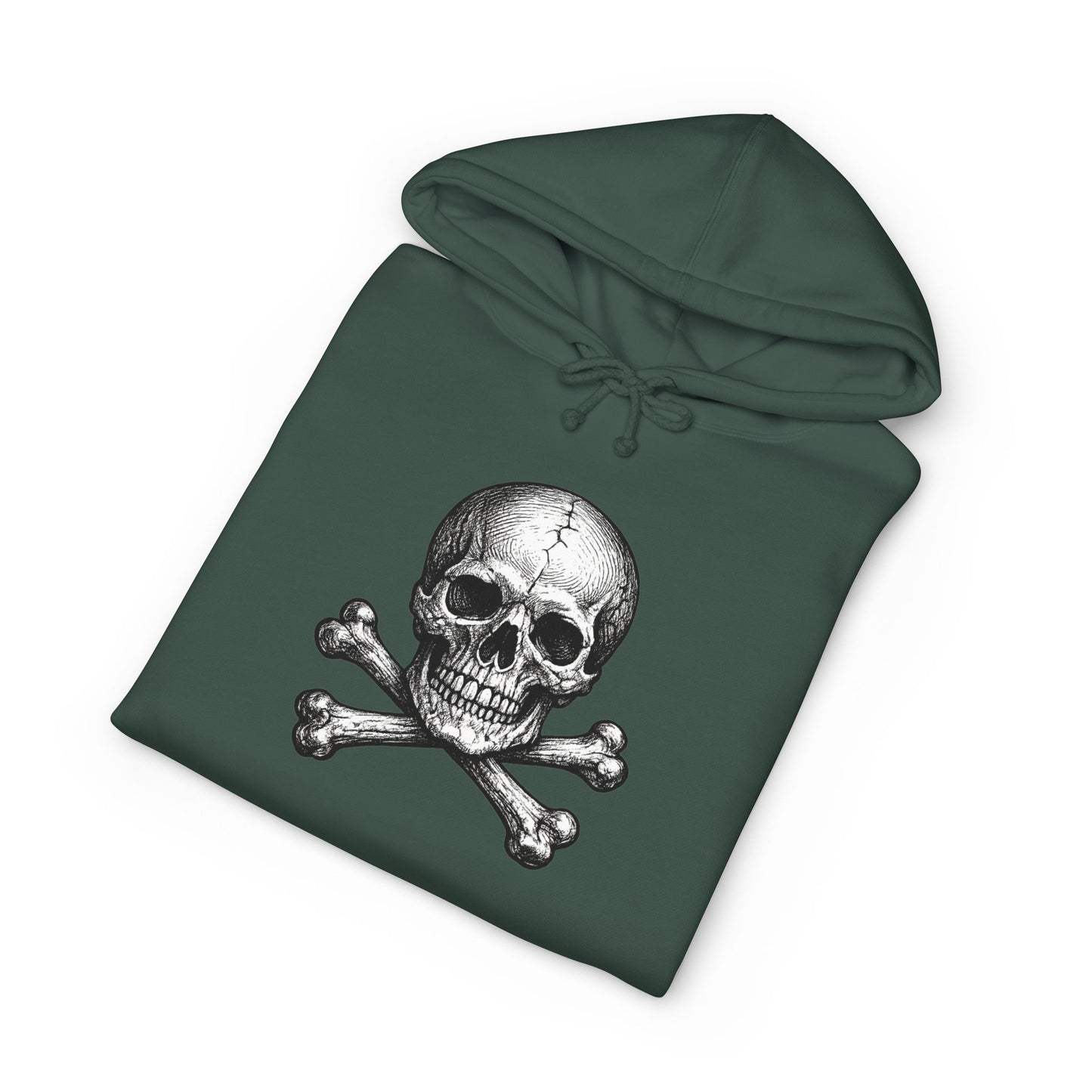 Momento Mori Hoodie — Vintage Skull Graphic Hooded Sweatshirt