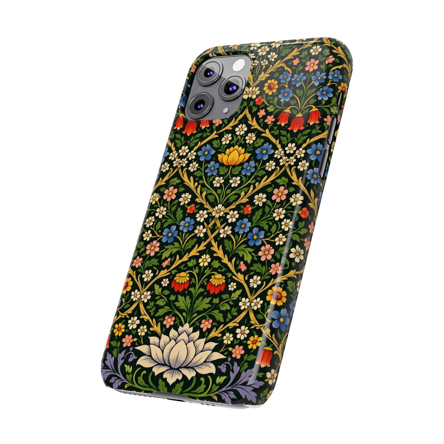 Slim Phone Case — Vintage William Morris Floral Pattern