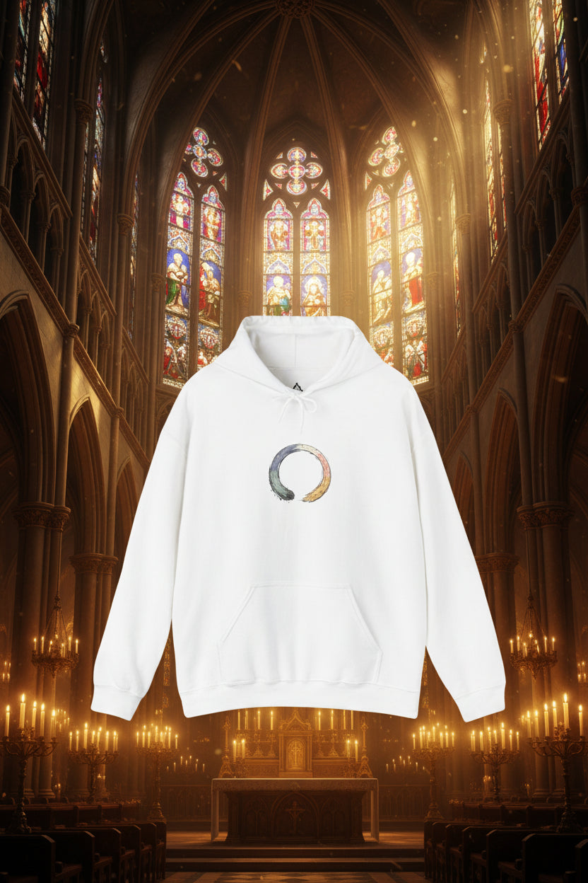 Enso Circle Unisex Hoodie – Minimal Zen Logo Pullover