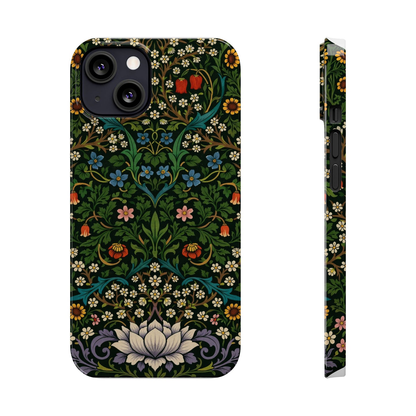 Slim Phone Case — Vintage Floral William Morris Style Pattern