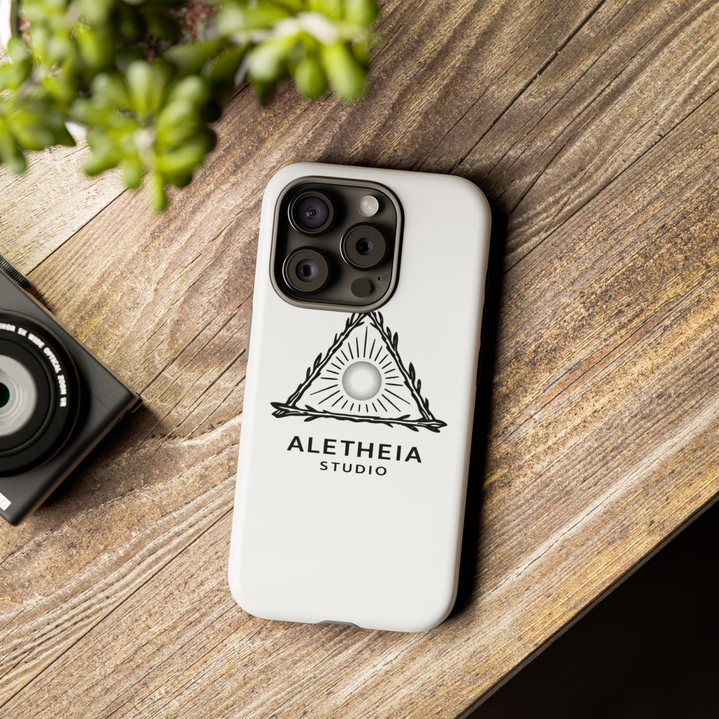Aletheia Studio Sun Triangle Phone Case — Protective Tough Phone Case with Minimalist Logo