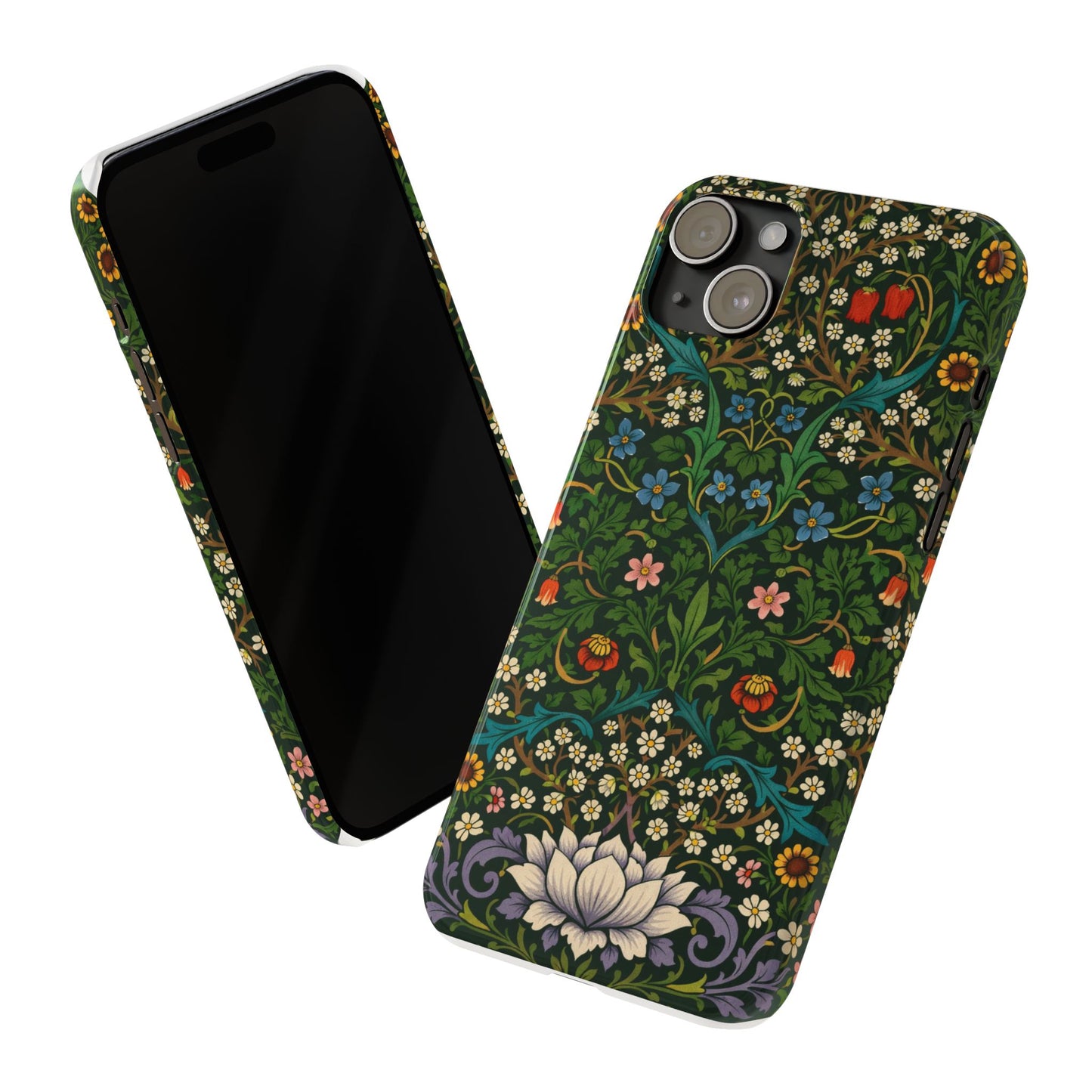 Slim Phone Case — Vintage Floral William Morris Style Pattern