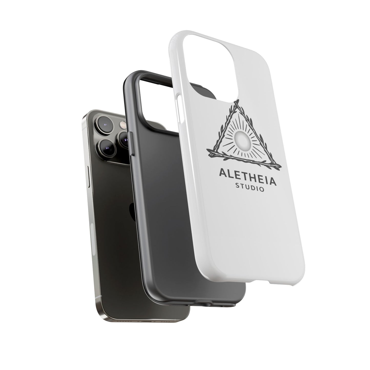 Aletheia Studio Sun Triangle Phone Case — Protective Tough Phone Case with Minimalist Logo