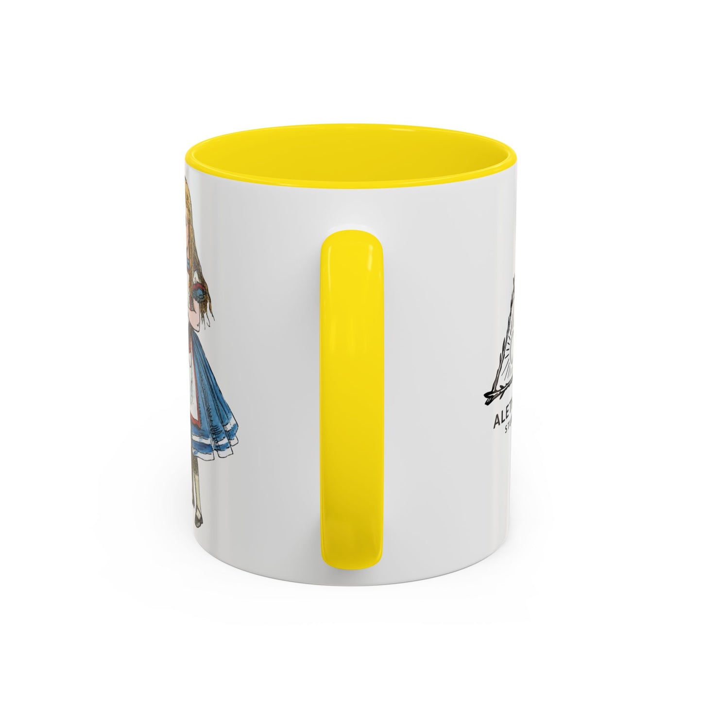 Alice in Wonderland Accent Coffee Mug – Vintage Alice Illustration (11/15 oz)