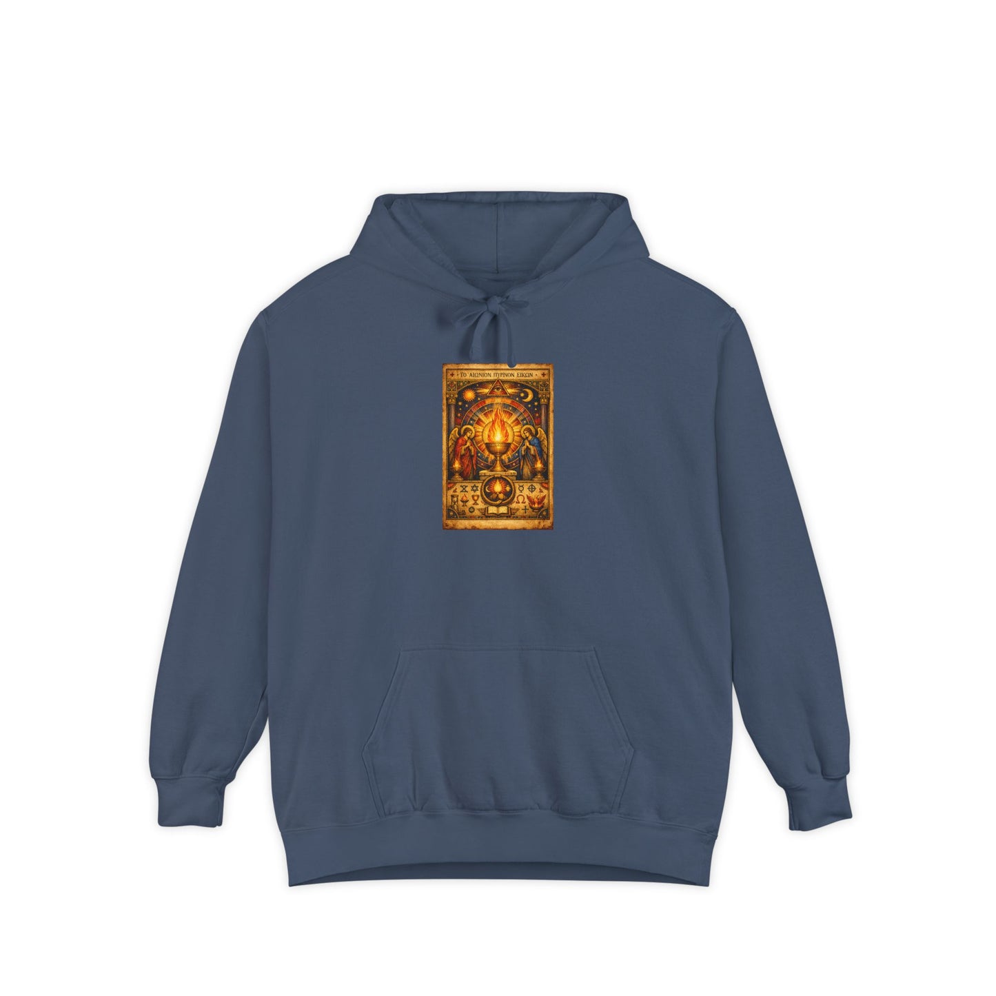 Tarot Sun Card Hoodie — Mystical Golden Tarot Graphic Hooded Sweatshirt
