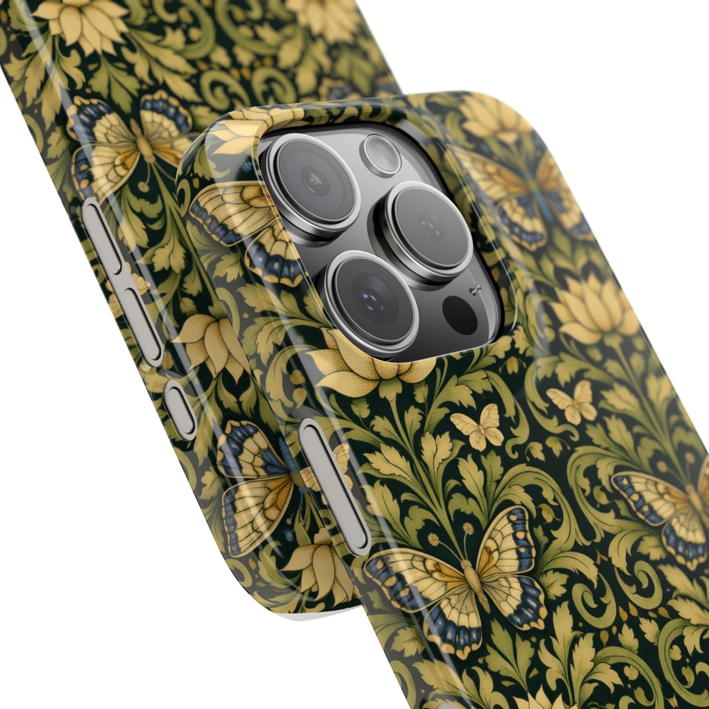 Victorian Butterfly Slim Phone Case — Vintage Floral Pattern