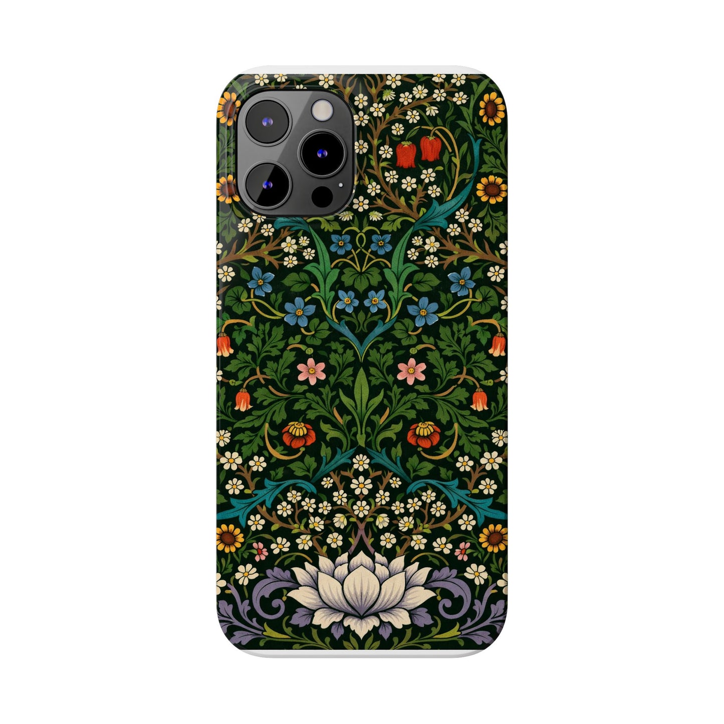 Slim Phone Case — Vintage Floral William Morris Style Pattern
