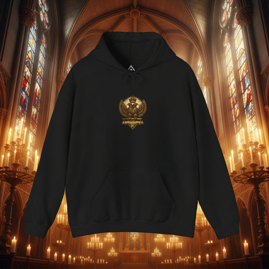 Double Headed Eagle Emblem (Color) Hoodie — Aletheia Crest Pullover