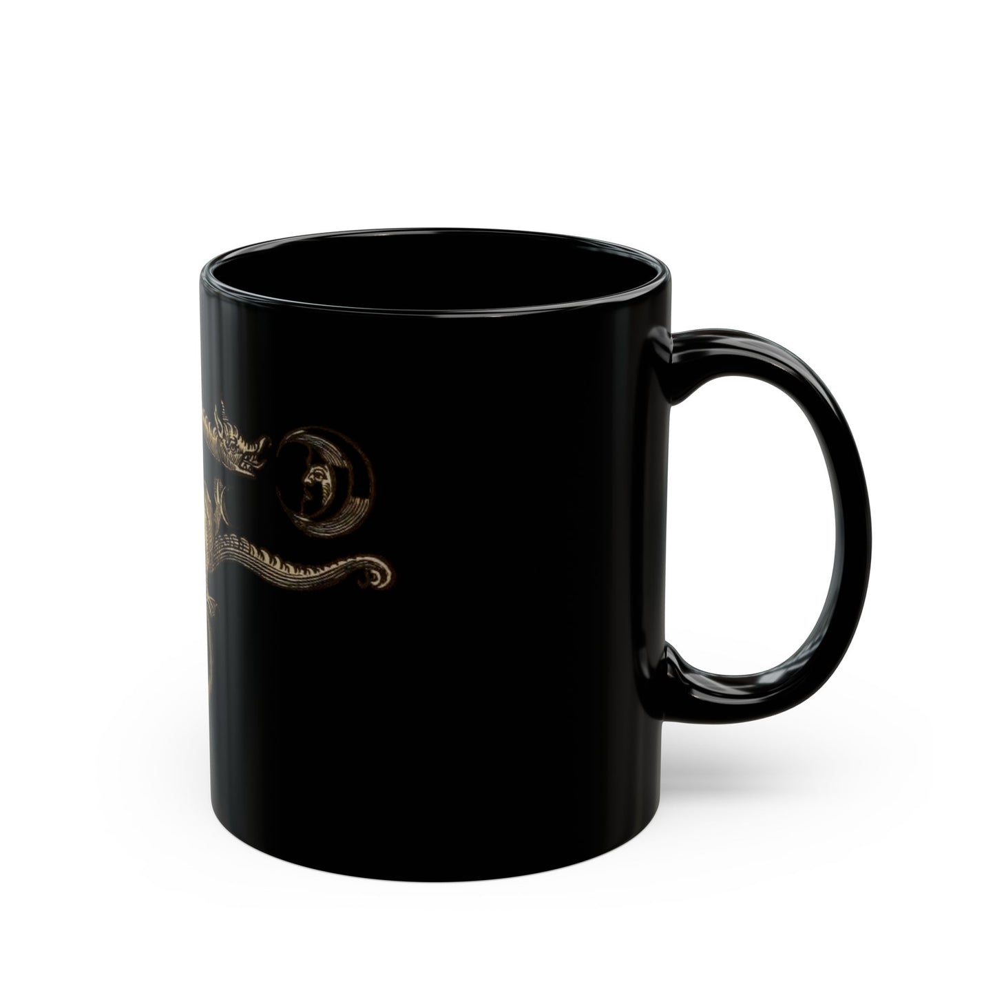 Dragon Ouroboros Black Mug — The Eternal Serpent