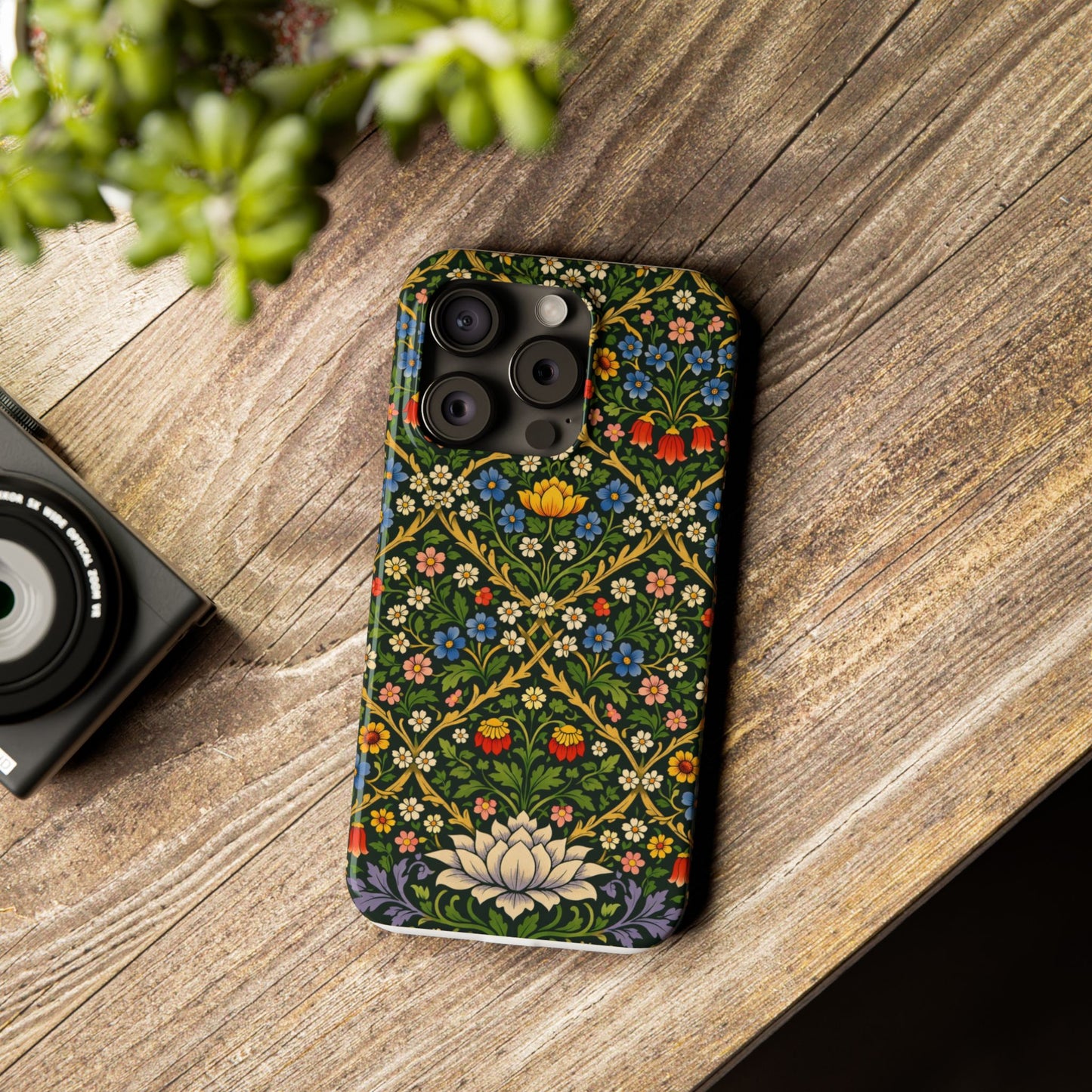 Slim Phone Case — Vintage William Morris Floral Pattern