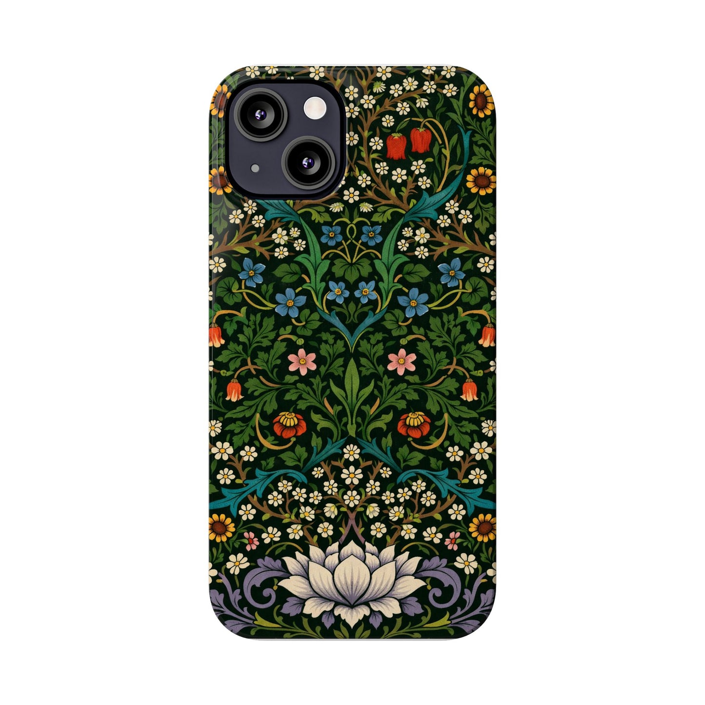 Slim Phone Case — Vintage Floral William Morris Style Pattern